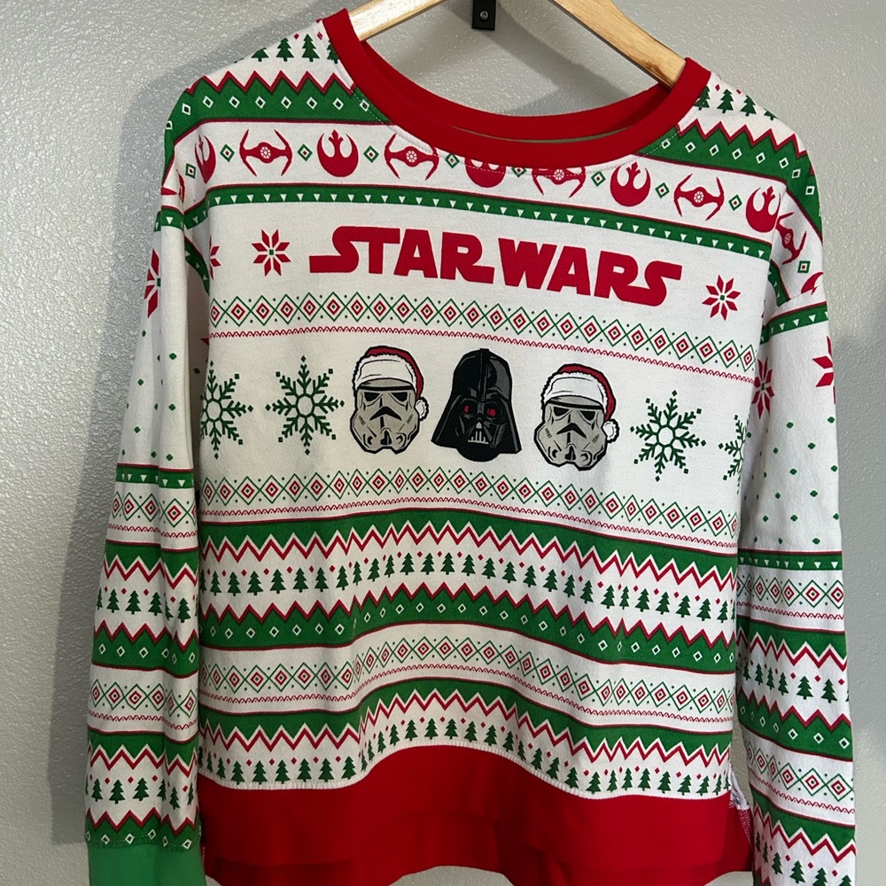 Star Wars Festive Crewneck Sweater - Red, Green, White